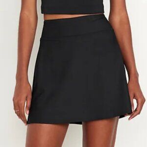 NWOT - Old Navy Extra High-Waisted PowerSoft Skort - Black Jack - Size Small